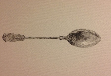 Back of Spoon Pencil Drawing