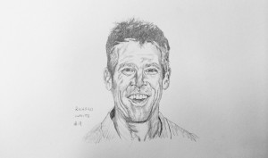 A drawing of Richard White number nine